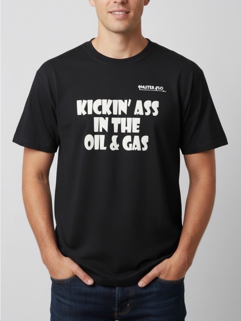 Mens Oil & Gas Graphic T-Shirt Y2K